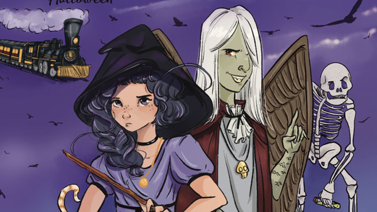 Couverture du roman jeunesse Morbida Tralala – Halloween : Morbida et les enfants piégés dans le Bizarro-Express, une aventure magique et terrifiante.