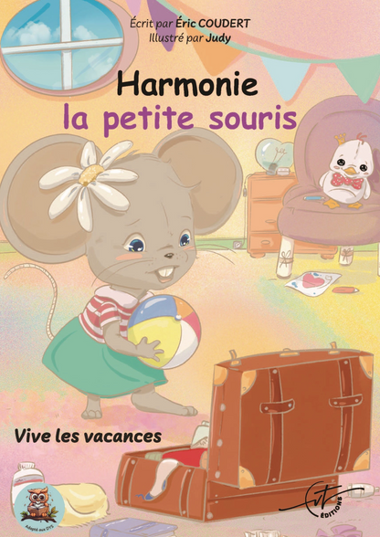 Couverture de Harmonie vive – Tome 3 : Vive les vacances. On y découvre Harmonie et ses amis dans une ambiance estivale pleine de joie et d’amitié, une aventure pétillante pour jeunes lecteurs.