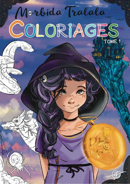 Coloriage du livre "Morbida Tralala, Le train fantôme" d’Eric Coudert.